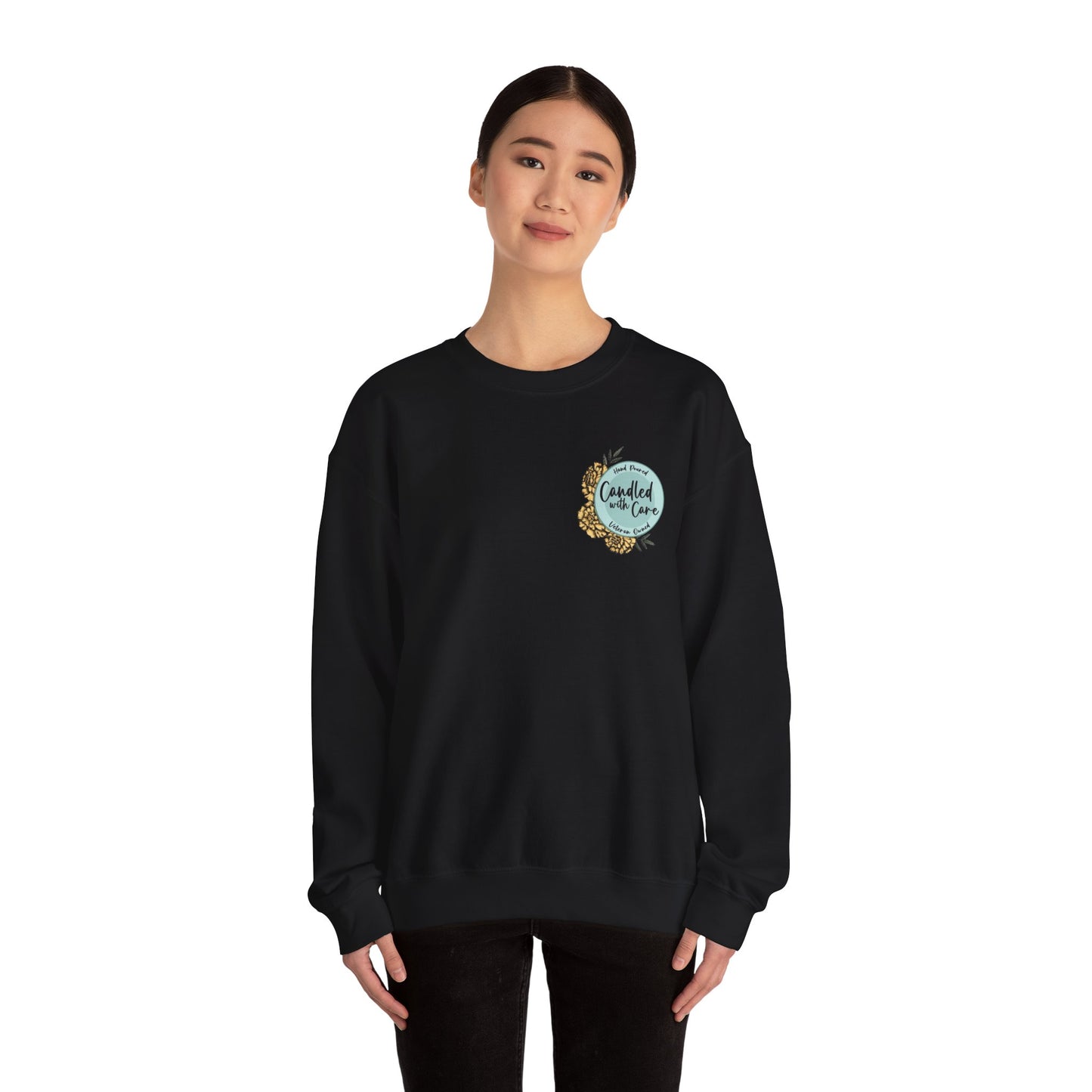 Crewneck Sweatshirt Candled With Care Design