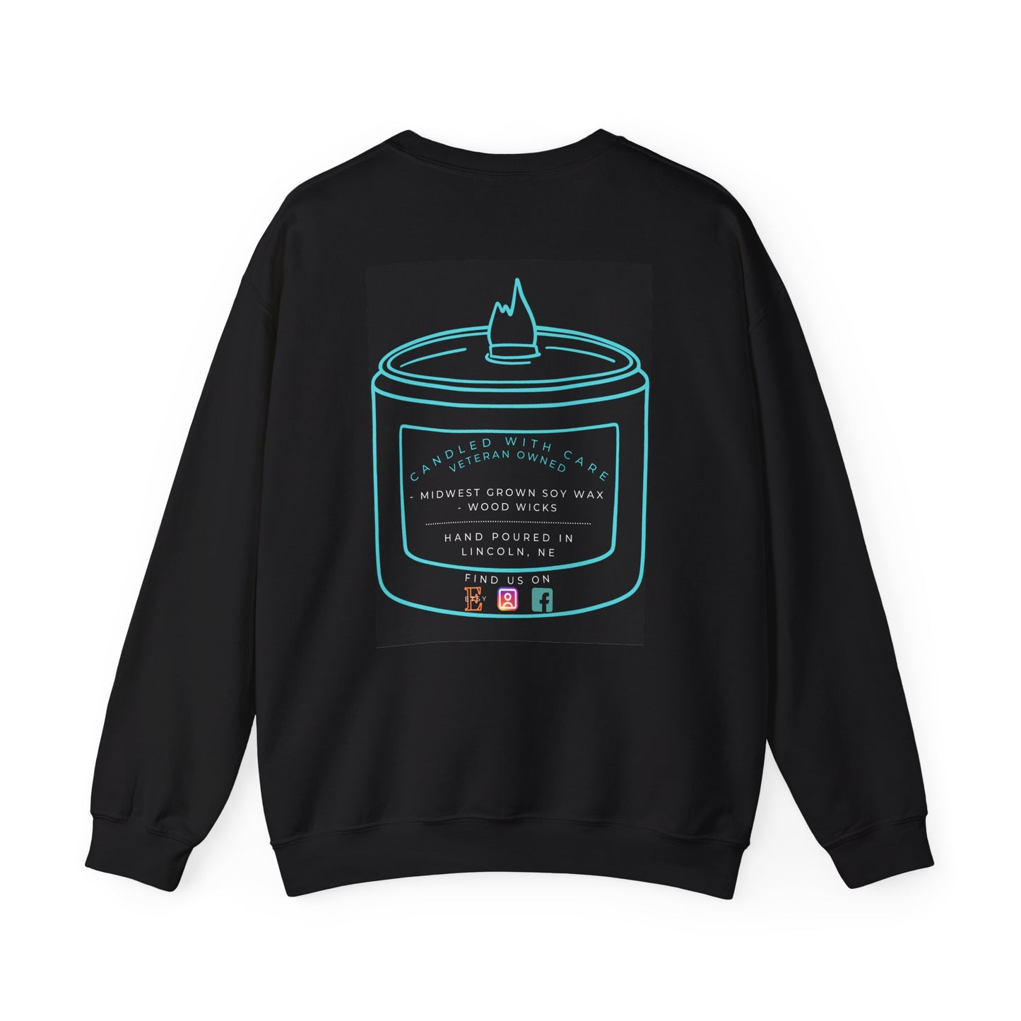 Crewneck Sweatshirt Candled With Care Design