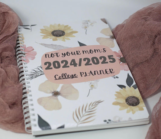 Modern College Planner | Neutral Colors 6x9 inch Cardstock | School Organizer | Motivational Student Planner, 2025 Calendar | Scheduler