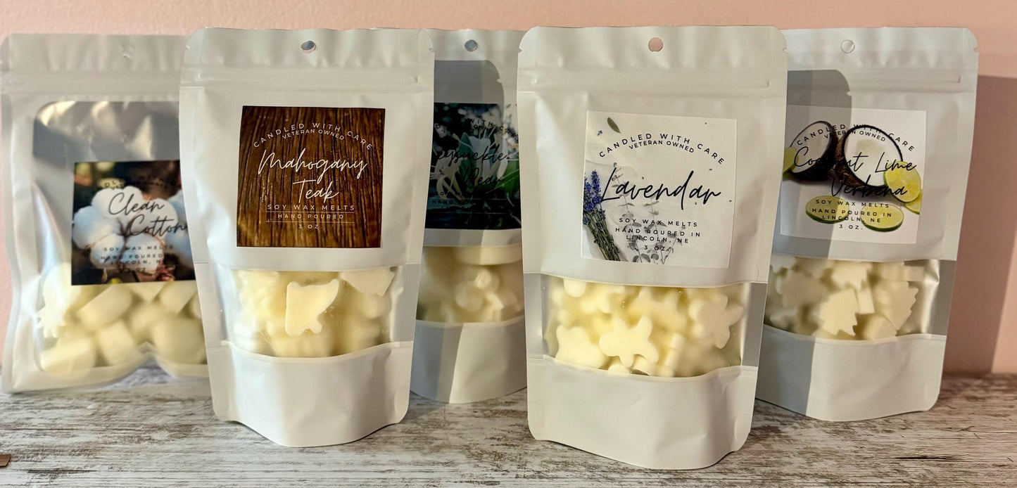 Luxury Natural Soy Wax Melts | Calming Scents | Unique 3 oz Soy Wax Melts | Eco-Friendly Housewarming Gift | Fresh, Fruity, Musk, calming